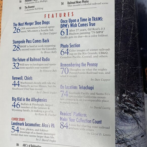 Trains Magazine of Railroading January 1997 Vol 57 No 1 Railroad Enthusiast u - Picture 5 of 11